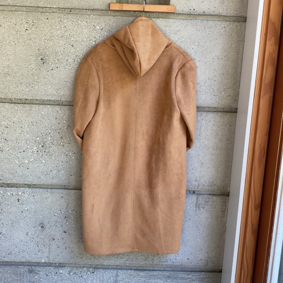 Laprimo Brushed Faux Suede Hooded Coat - Picture 3 of 12